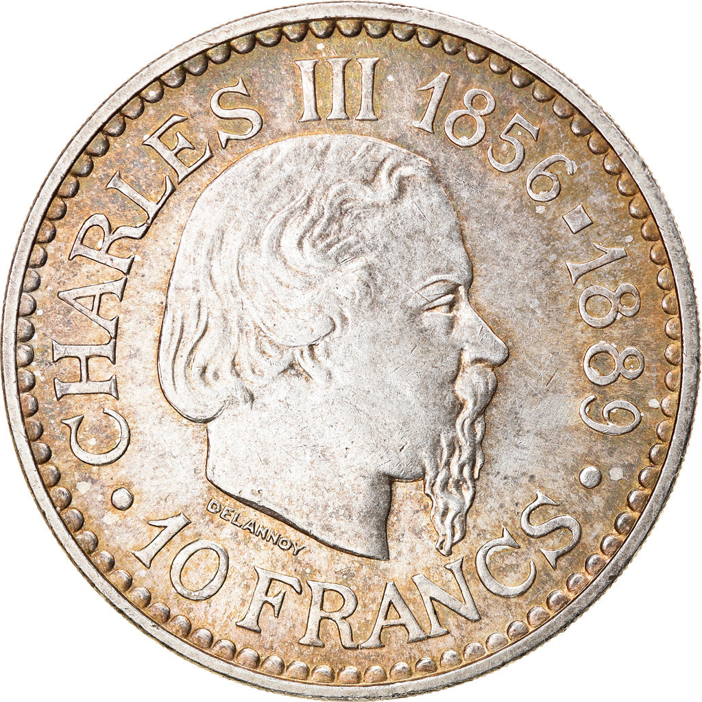 Coin, Monaco, Rainier III, 10 Francs, 1966, AU(50-53), Silver, KM:146