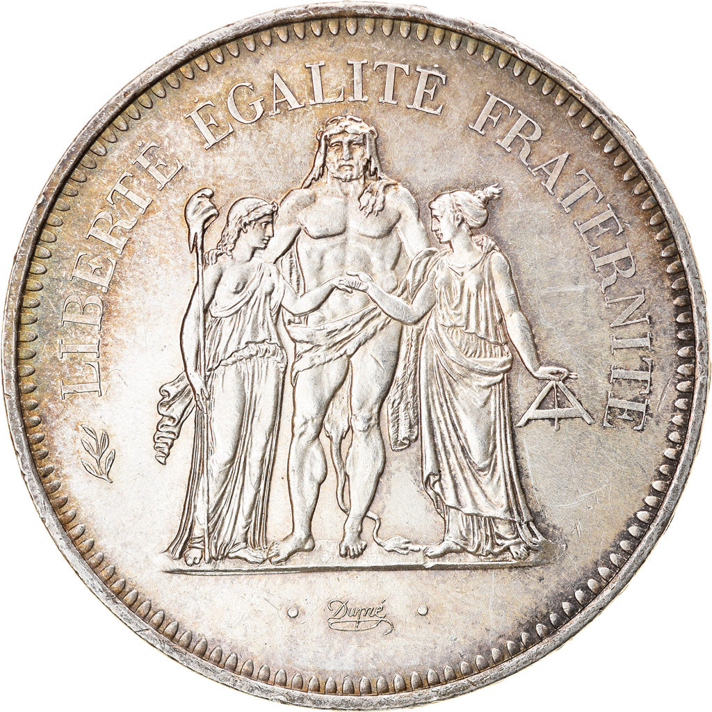Coin, France, Hercule, 50 Francs, 1977, Paris, EF(40-45), Silver, KM:941.1