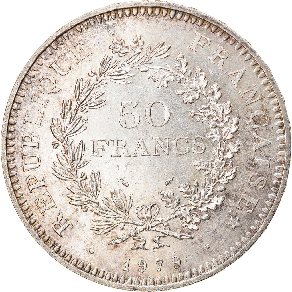 Coin, France, Hercule, 50 Francs, 1979, Paris, EF(40-45), Silver, KM:941.1
