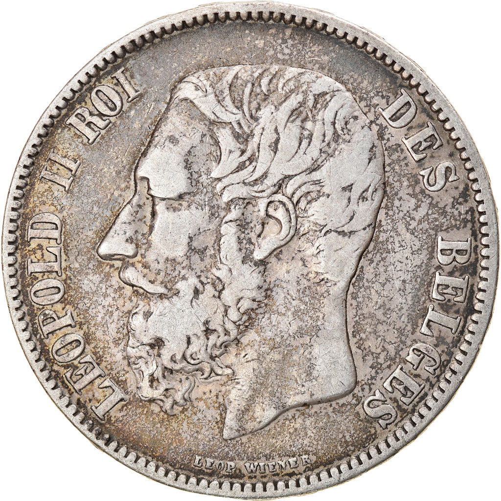 Coin, Belgium, Leopold II, 5 Francs, 5 Frank, 1870, VF(30-35), Silver, KM:24