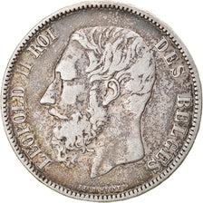 Munten, België, Leopold II, 5 Francs, 5 Frank, 1870, FR+, Zilver, KM:24