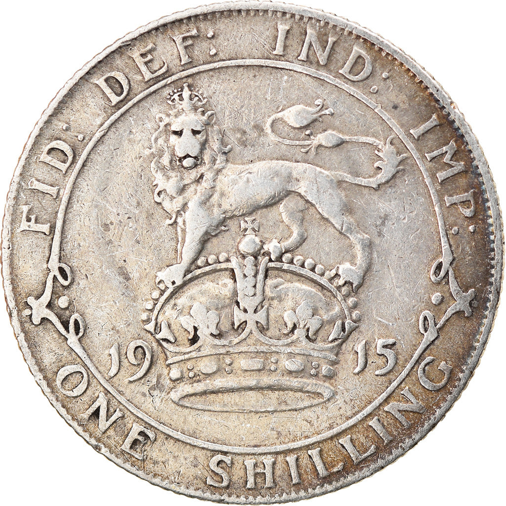 Coin, Great Britain, George V, Shilling, 1915, EF(40-45), Silver, KM:816