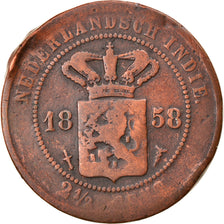 Munten, NEDERLANDS OOST INDIË, Wilhelmina I, 2-1/2 Cents, 1858, Utrecht, FR