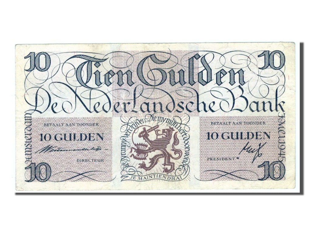 Netherlands, 10 Gulden, 1945, EF(40-45), 4AS