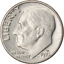 Moneta, USA, Roosevelt Dime, Dime, 1971, U.S. Mint, Denver, EF(40-45)