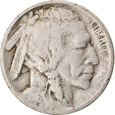 Moneta, Stati Uniti, Buffalo Nickel, 5 Cents, 1916, U.S. Mint, Philadelphia, B+