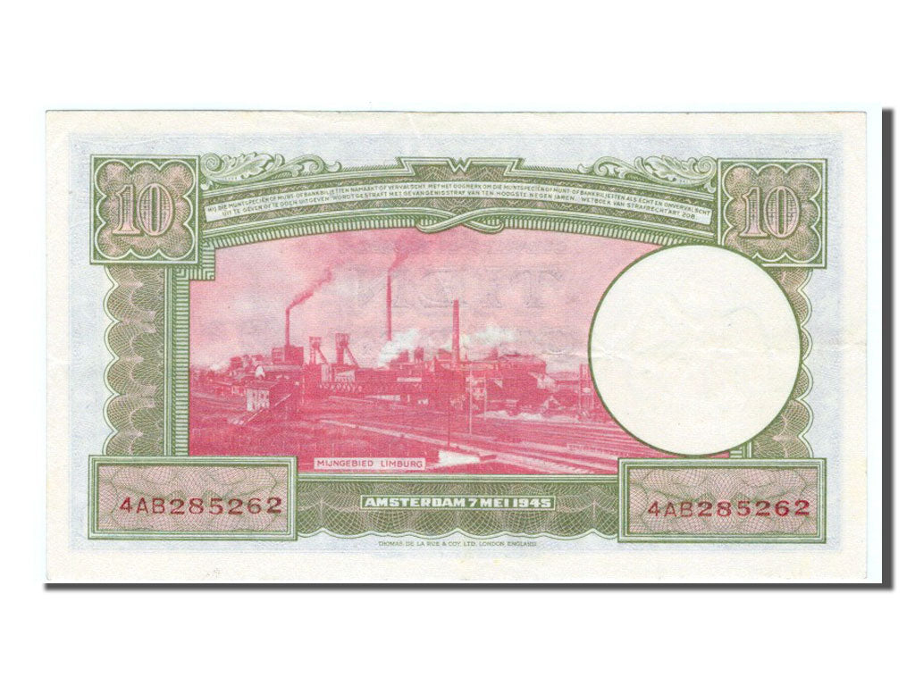 Paesi Bassi, 10 Gulden, 1945, SPL-