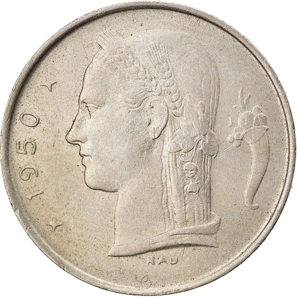 Coin, Belgium, Franc, 1950, AU(50-53), Copper-nickel, KM:143.1