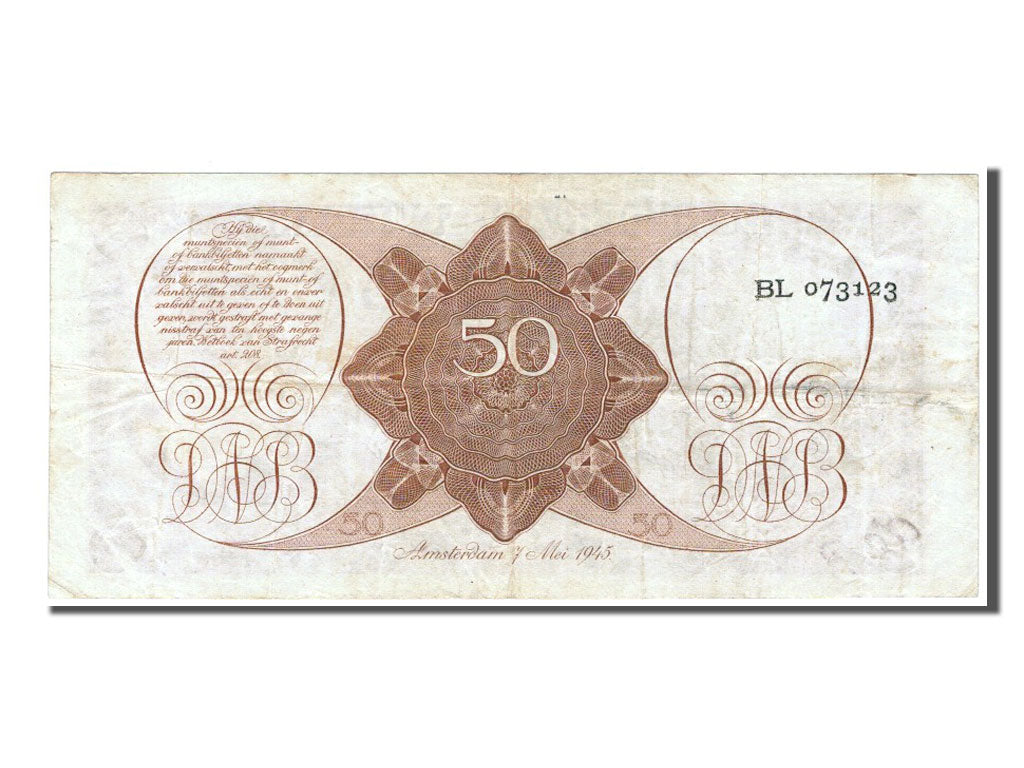 Netherlands, 50 Gulden, 1945, KM #78, EF(40-45), BL