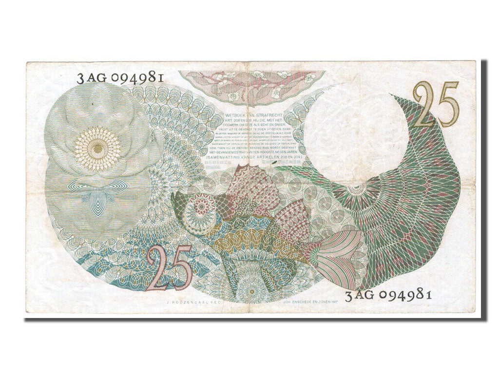 Paesi Bassi, 25 Gulden, 1947, BB