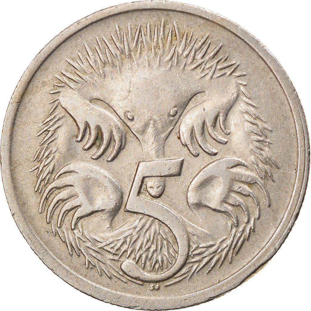 Moeda, Austrália, Elizabeth II, 5 Cents, 1967, EF(40-45), Cobre-níquel, KM:64