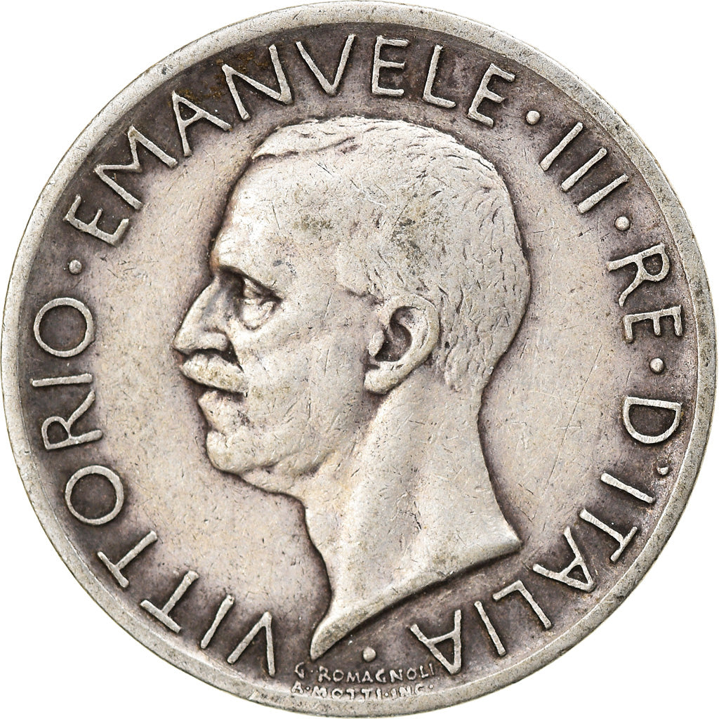Coin, Italy, Vittorio Emanuele III, 5 Lire, 1928, Rome, EF(40-45), Silver