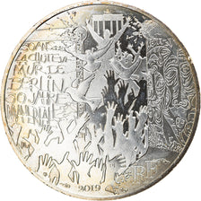 France, 10 Euro, Chute du Mur de Berlin, 2019, Paris, MS(65-70), Silver, KM:New