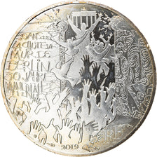 Francja, 10 Euro, Chute du Mur de Berlin, 2019, Paris, MS(65-70), Srebro, KM:New
