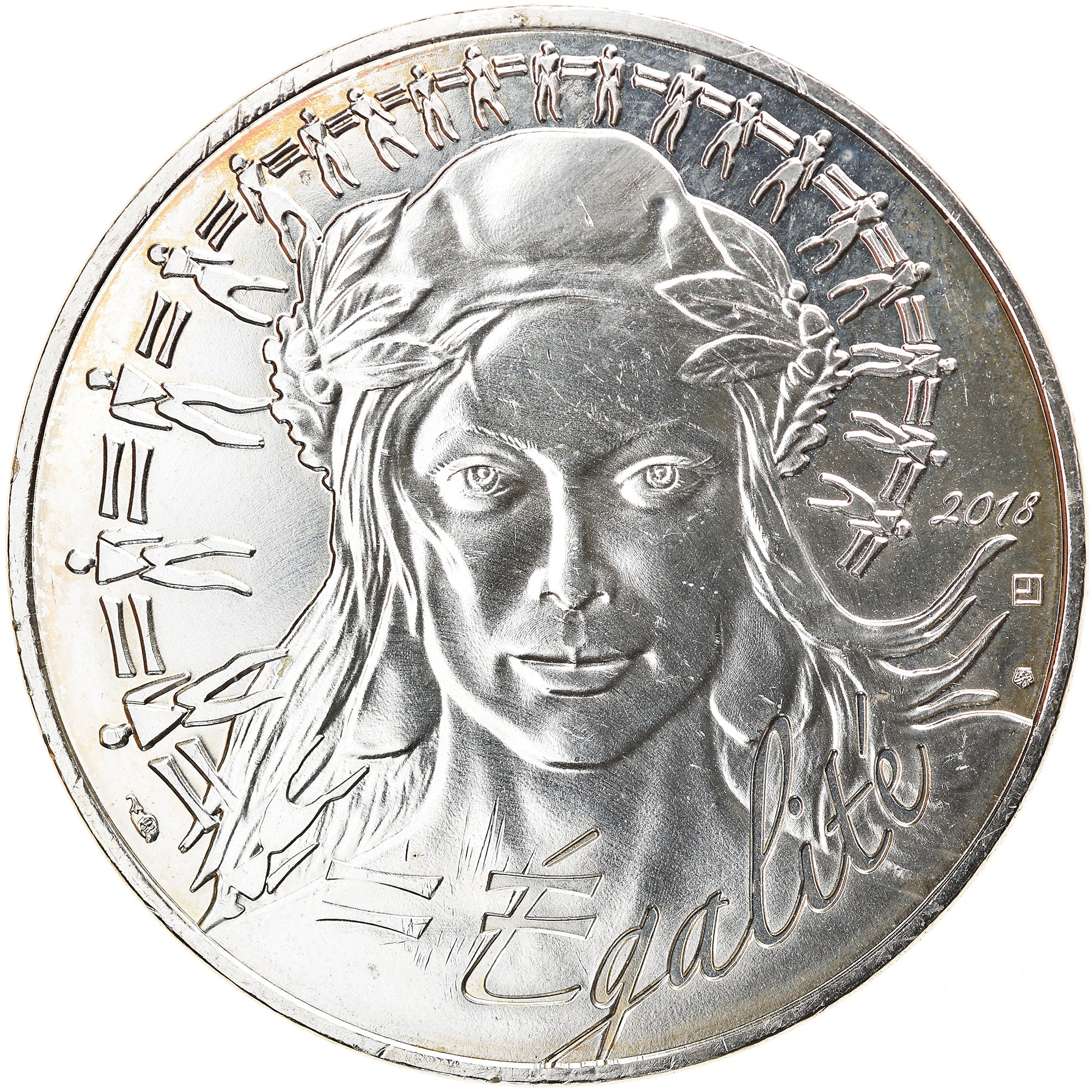 France, 20 Euro, Marianne, Egalité, 2018, Paris, MS(65-70), Silver, KM:New