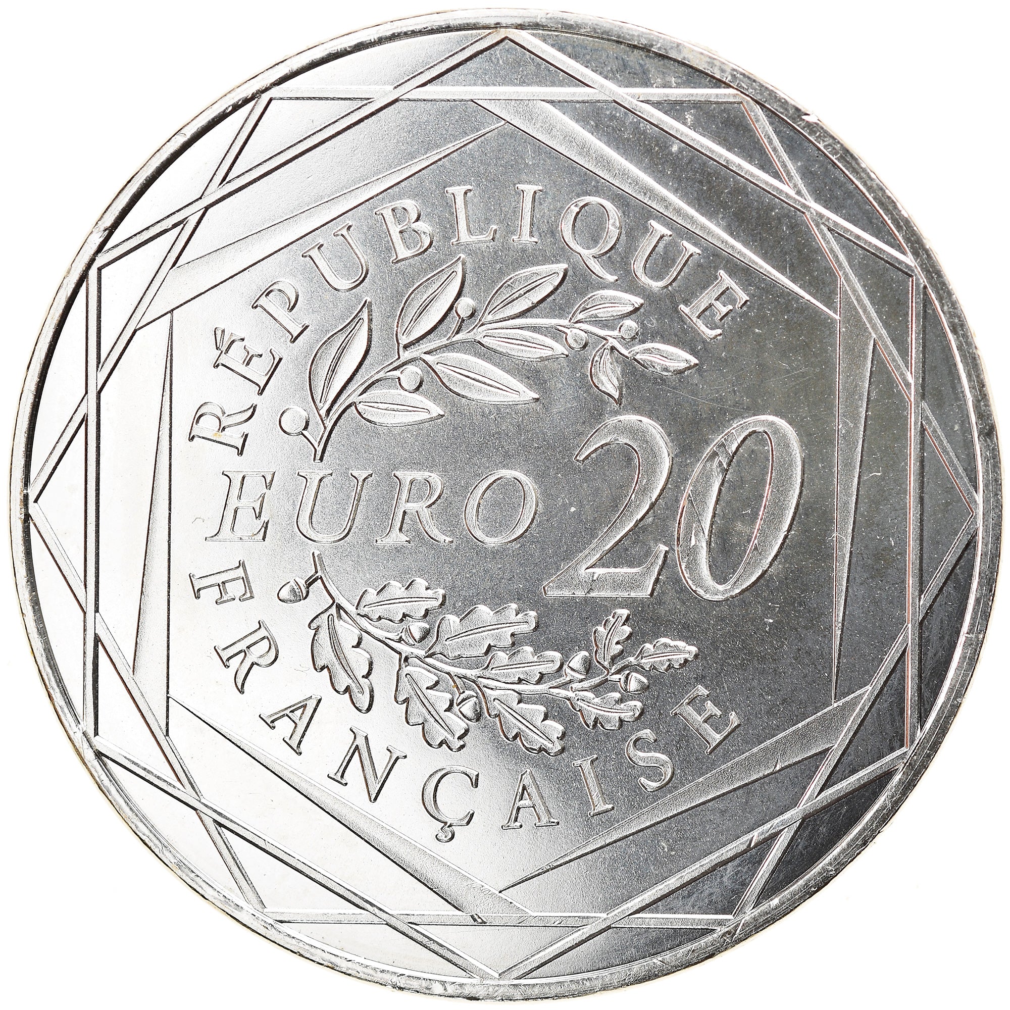 France, 20 Euro, Marianne, Egalité, 2018, Paris, MS(65-70), Silver, KM:New