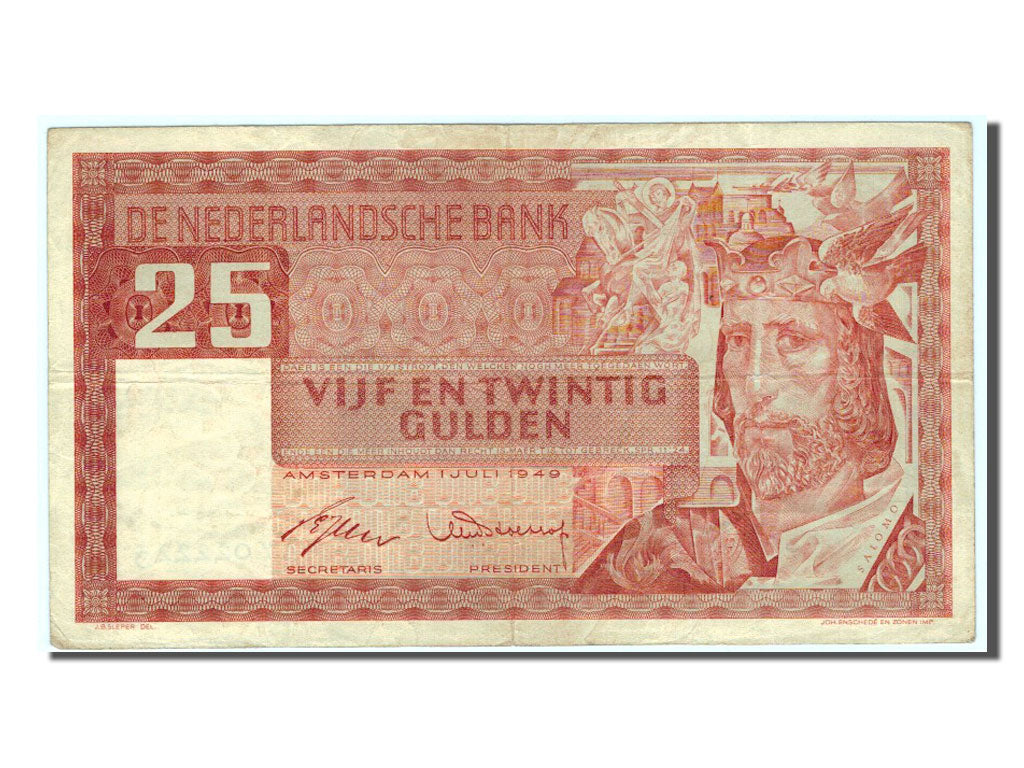 Paesi Bassi, 25 Gulden, 1949, BB