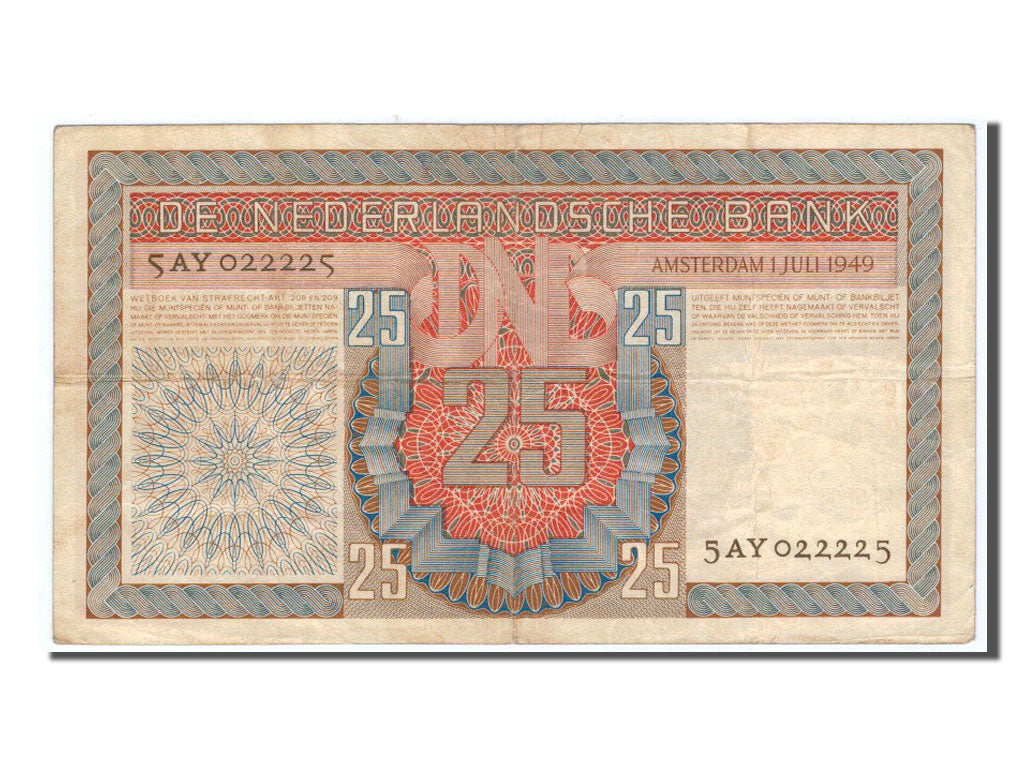 Paesi Bassi, 25 Gulden, 1949, BB
