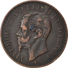 Coin, Italy, Vittorio Emanuele II, 2 Centesimi, 1867, Torino, EF(40-45), Copper
