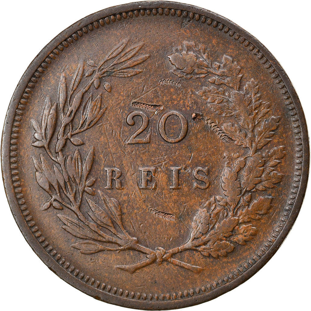 Coin, Portugal, 20 Reis, 1891, VF(30-35), Bronze, KM:533