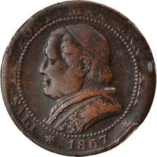 Moneta, STATI ITALIANI, PAPAL STATES, Pius IX, Soldo, 5 Centesimi, 1867, Roma