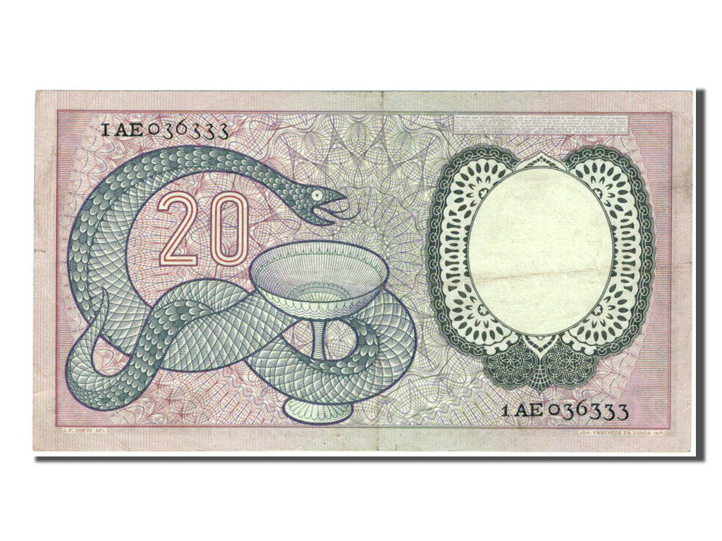 Paesi Bassi, 20 Gulden, 1955, BB+