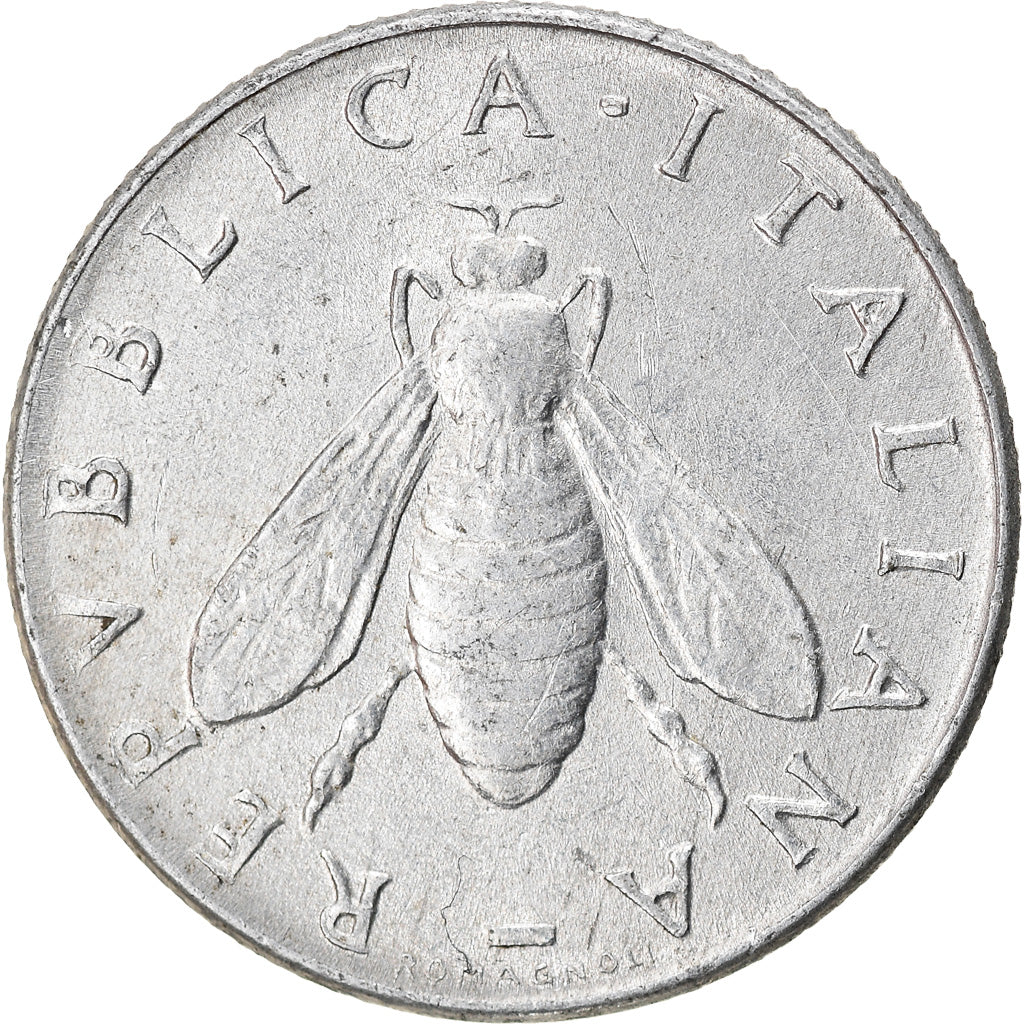 Coin, Italy, 2 Lire, 1954, Rome, EF(40-45), Aluminum, KM:94