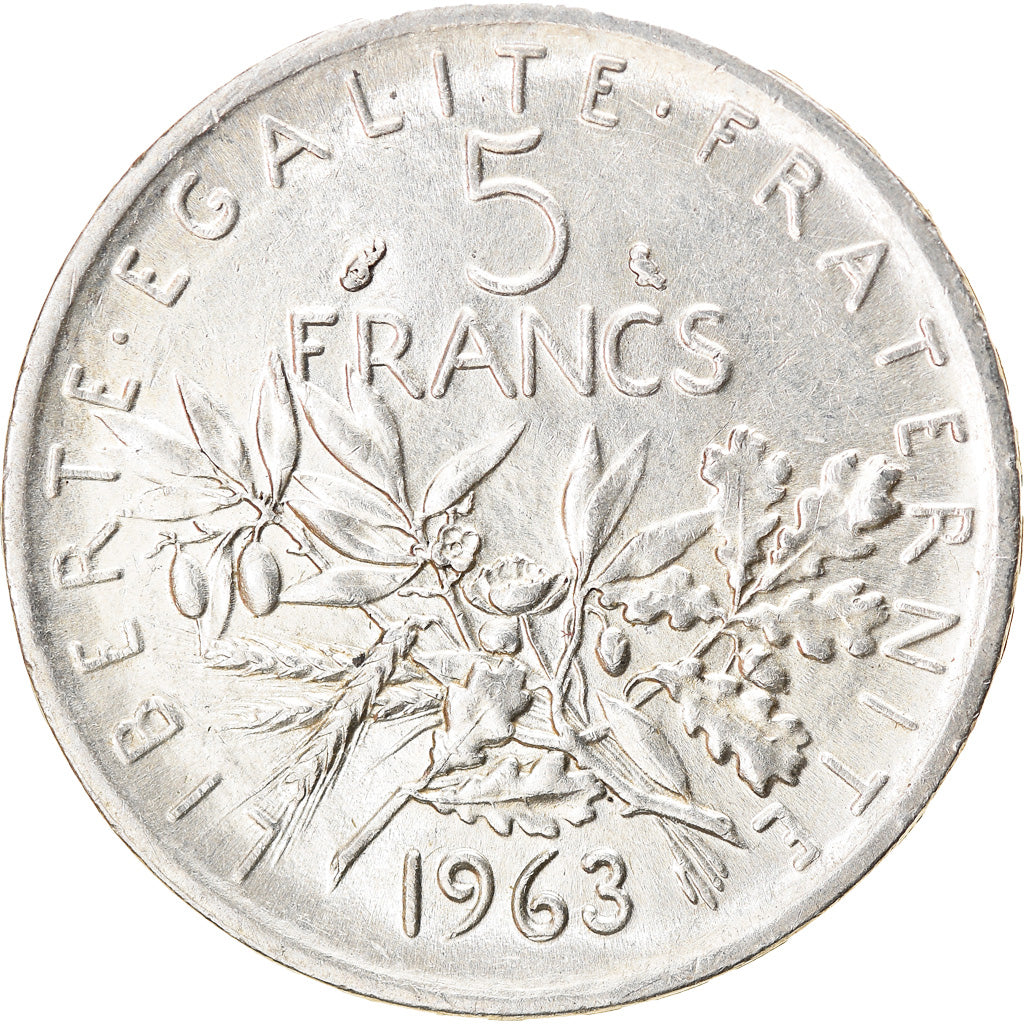 Coin, France, Semeuse, 5 Francs, 1963, Paris, EF(40-45), Silver, KM:926