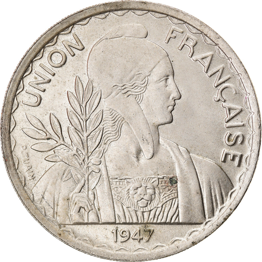 Moneta, INDOCINA FRANCESE, Piastre, 1947, Paris, BB, Rame-nichel, KM:32.1