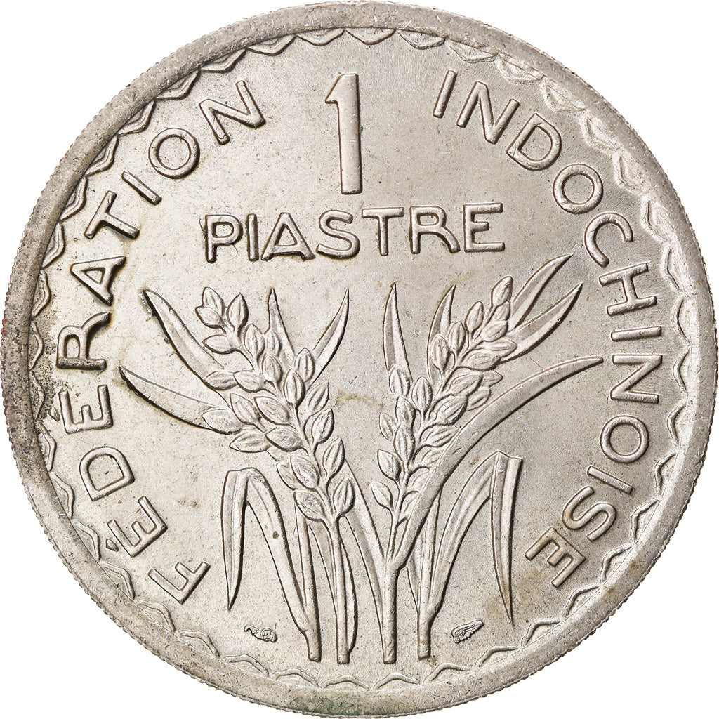 Moneta, INDOCINA FRANCESE, Piastre, 1947, Paris, BB, Rame-nichel, KM:32.1