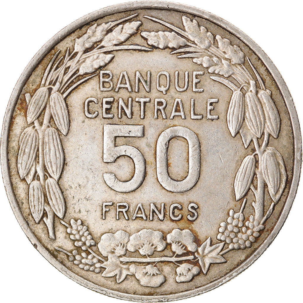 Coin, Cameroon, 50 Francs, 1960, Paris, EF(40-45), Copper-nickel, KM:13
