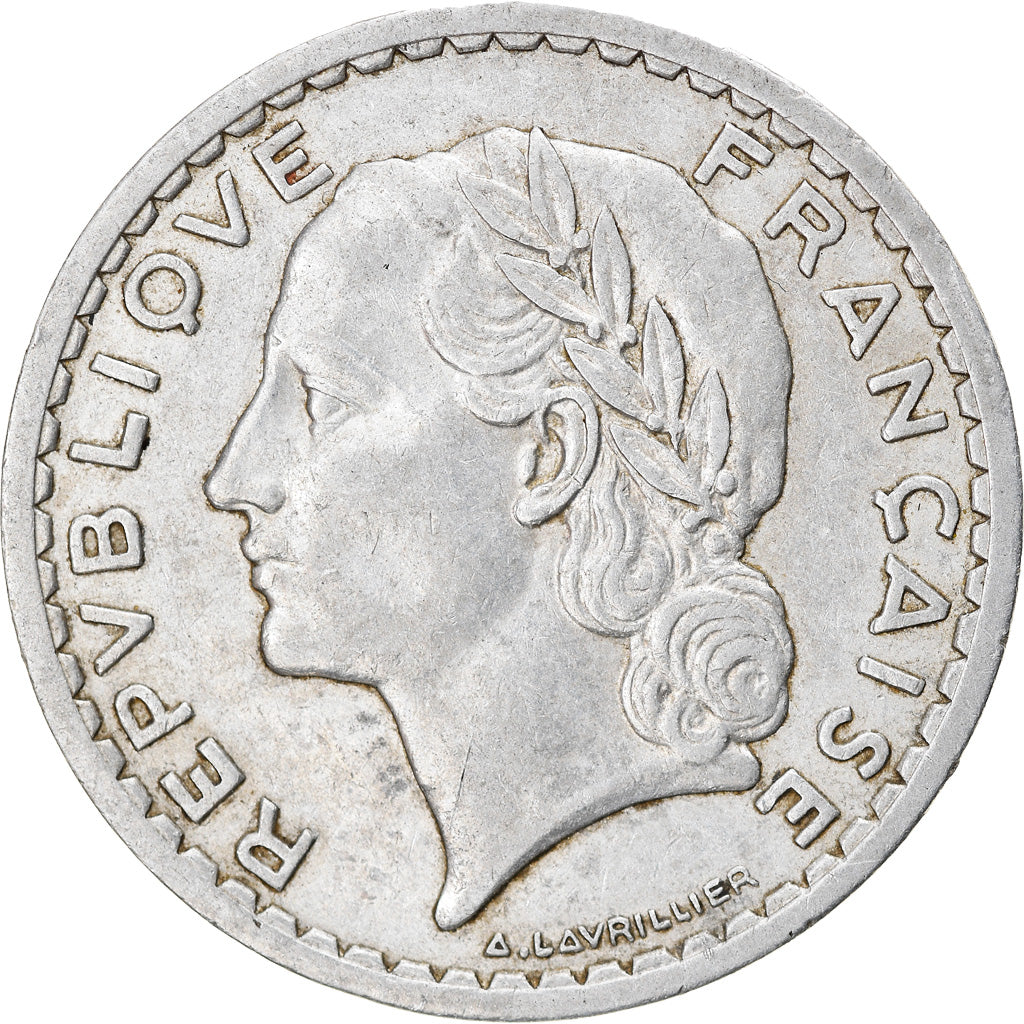 Coin, France, Lavrillier, 5 Francs, 1947, Paris, VF(30-35), Aluminum, KM:888b.1