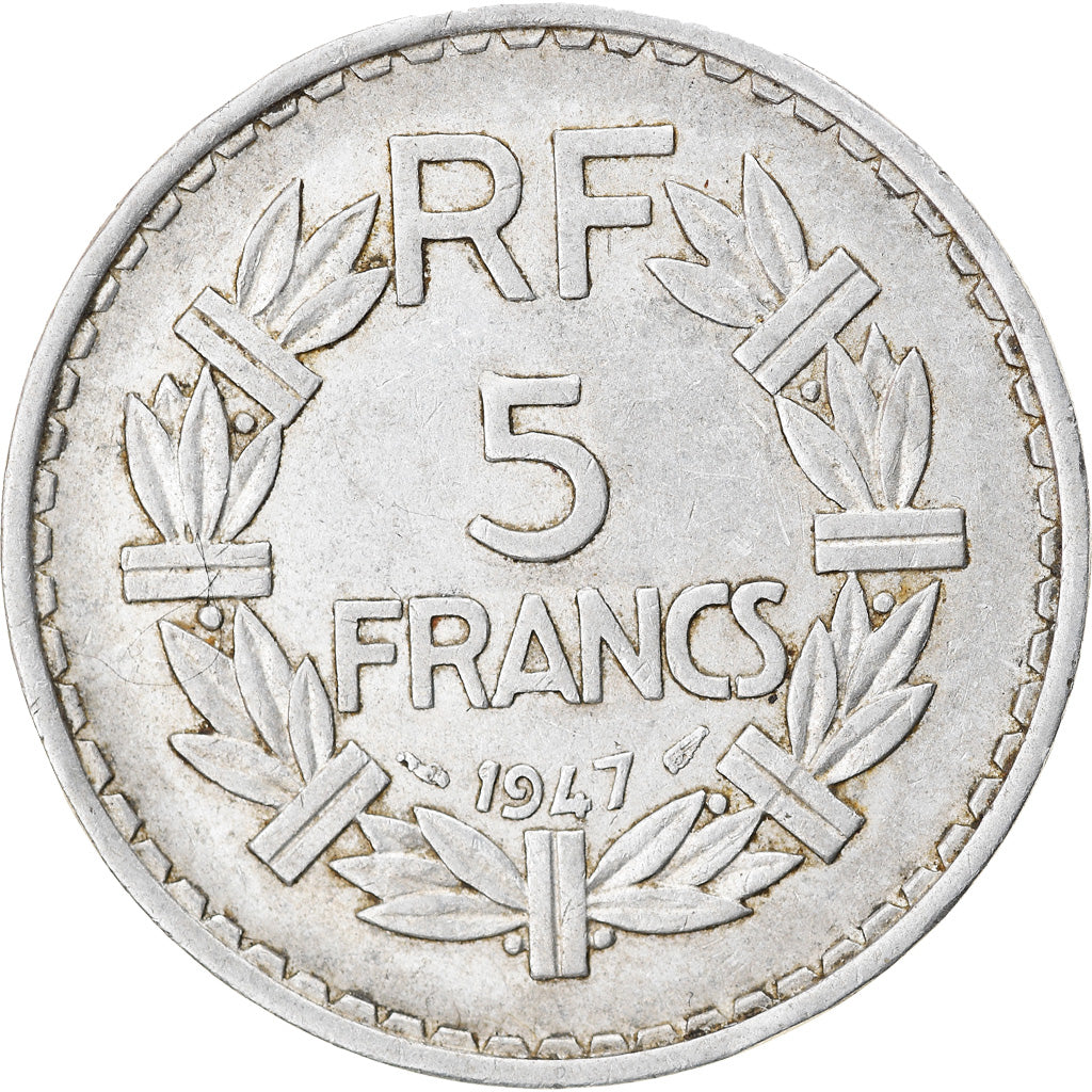 Coin, France, Lavrillier, 5 Francs, 1947, Paris, VF(30-35), Aluminum, KM:888b.1