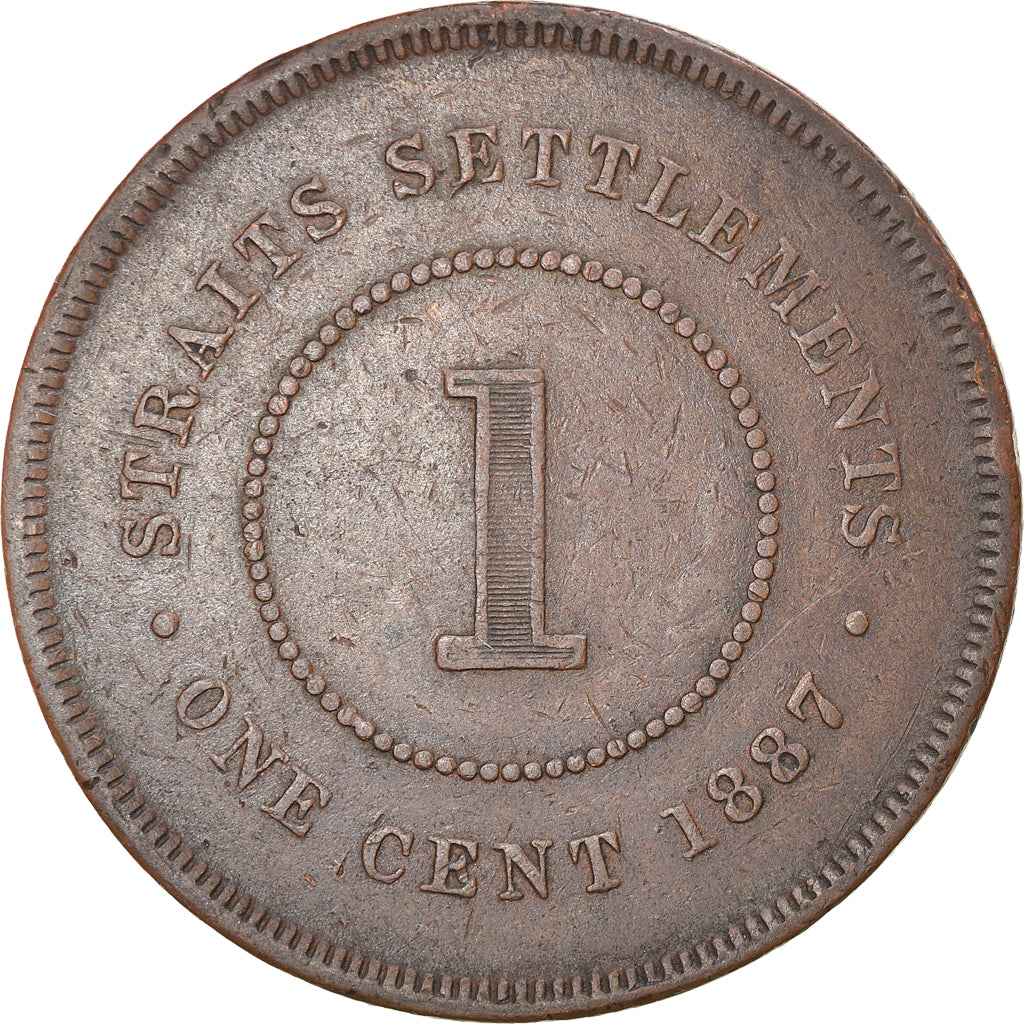 Coin, Malaysia, Cent, 1887, VF(30-35), Bronze, KM:16