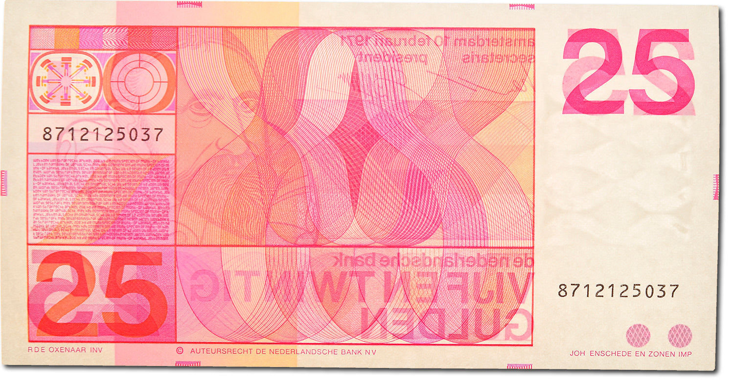 Billet, Pays-Bas, 25 Gulden, 1971, NEUF