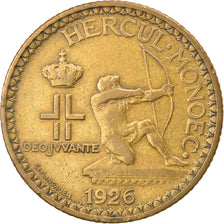 Monnaie, Monaco, Louis II, 2 Francs, 1926, Poissy, TB+, Aluminum-Bronze