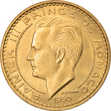 Coin, Monaco, Rainier III, 50 Francs, Cinquante, 1950, AU(50-53)