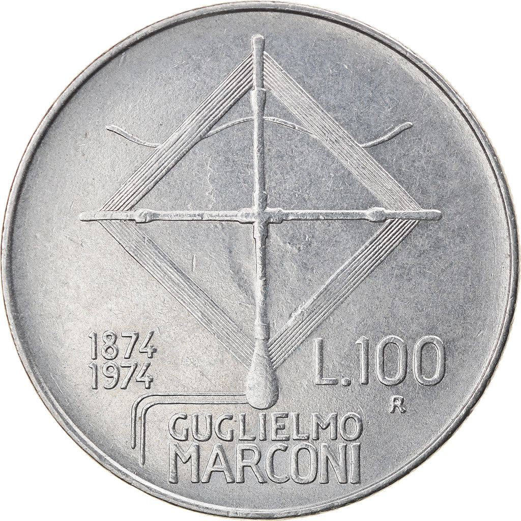 Moneta, Italia, 100 Lire, 1974, Rome, MB+, Acciaio inossidabile, KM:102