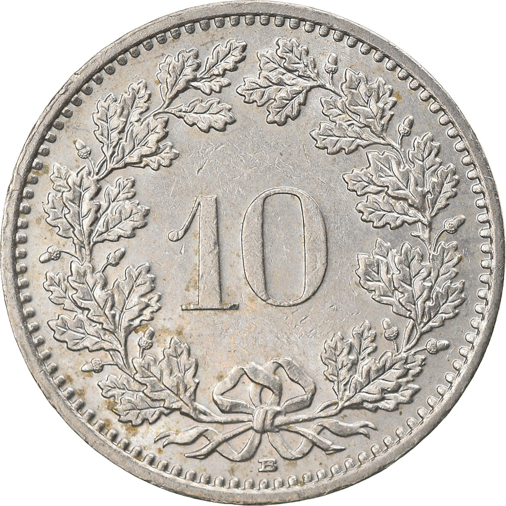Coin, Switzerland, 10 Rappen, 1987, Bern, EF(40-45), Copper-nickel, KM:27
