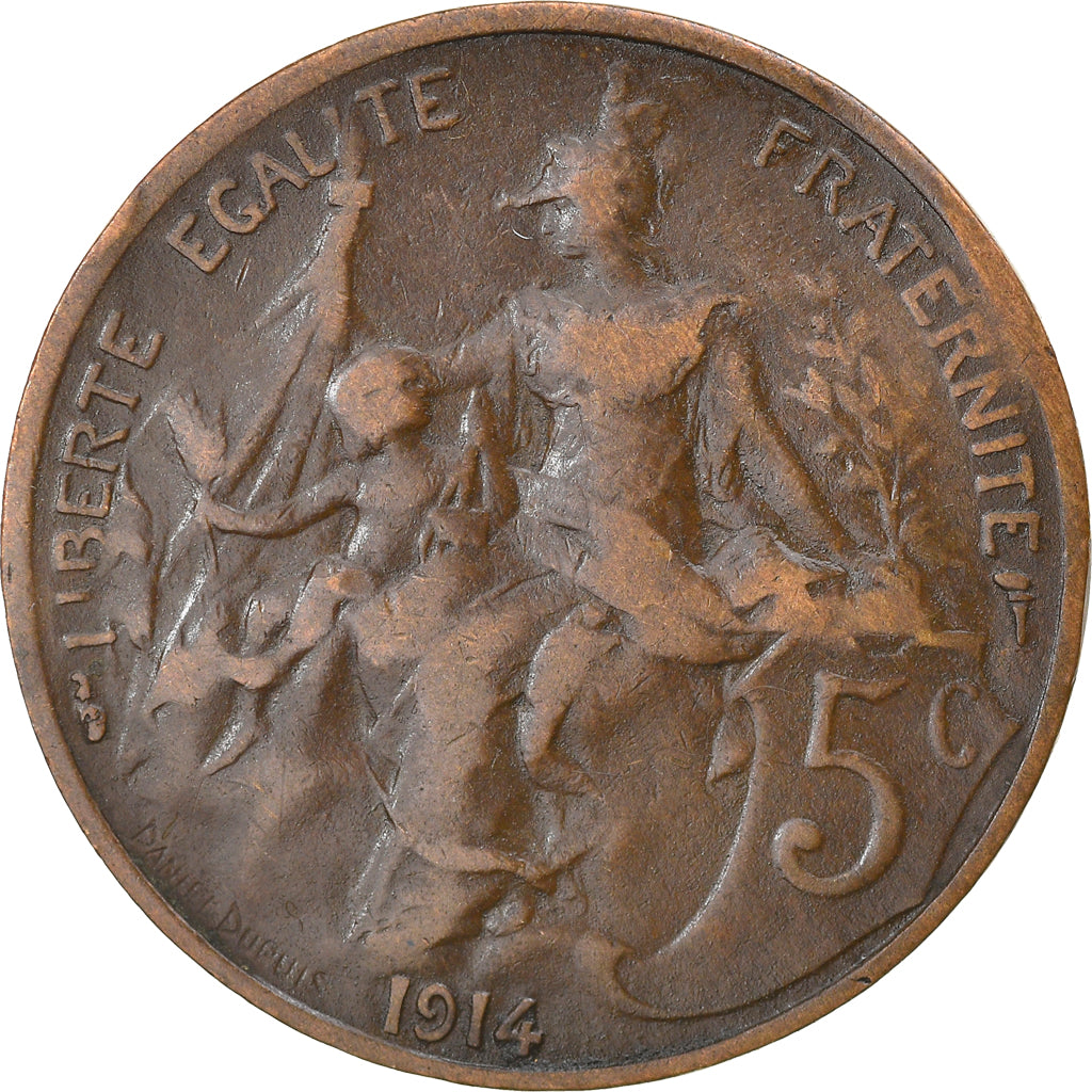 Coin, France, Dupuis, 5 Centimes, 1914, Paris, VF(30-35), Bronze, KM:842