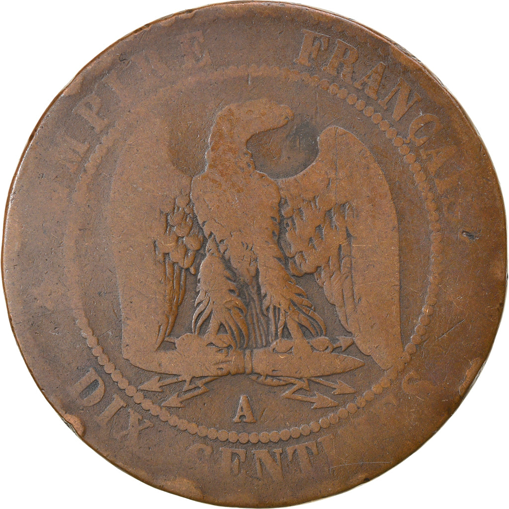 Munten, Frankrijk, Napoleon III, Napoléon III, 10 Centimes, 1864, Paris, ZG+