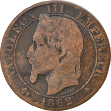 Monnaie, France, Napoleon III, Napoléon III, 5 Centimes, 1862, Strasbourg, TB