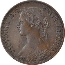Moeda, Grã-Bretanha, Victoria, Farthing, 1866, AU(50-53), Bronze, KM:747.2