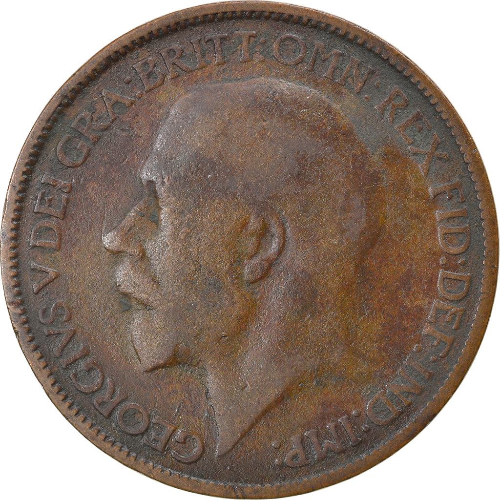 Moneta, Gran Bretagna, George V, 1/2 Penny, 1924, MB, Bronzo, KM:809