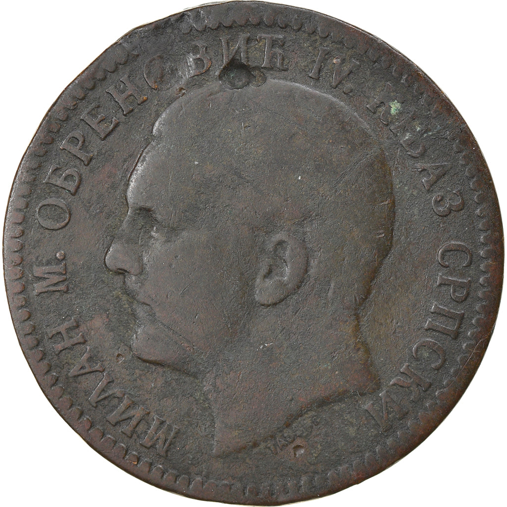 Coin, Serbia, Milan I, 10 Para, 1879, VF(20-25), Bronze, KM:8