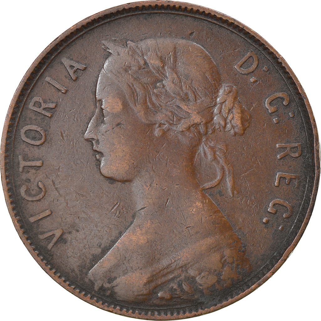 Coin, NEWFOUNDLAND, Large Cent, 1876, Royal Canadian Mint, VF(30-35), Bronze
