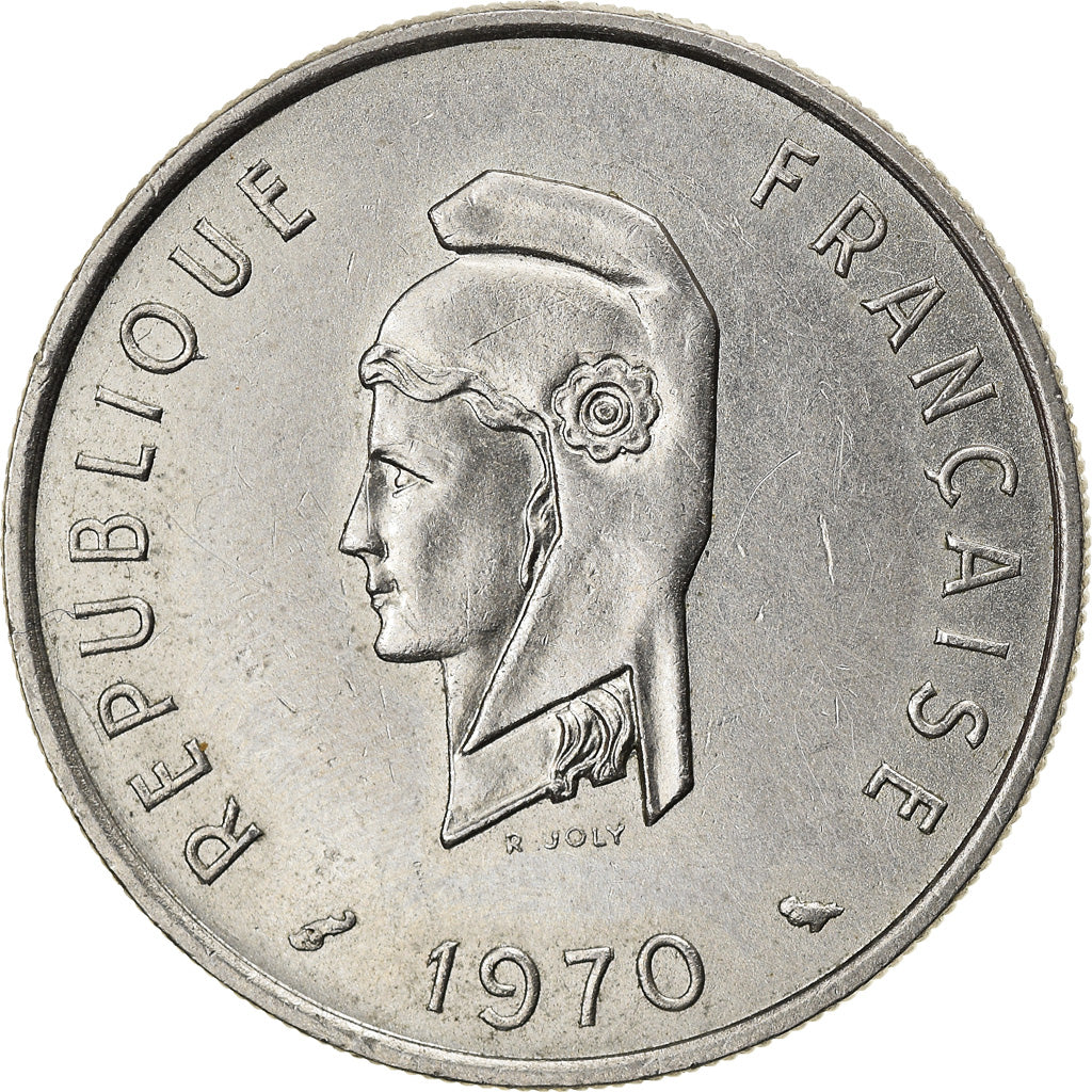 Moneta, AFARS E ISSAS FRANCESI, 50 Francs, 1970, BB+, Rame-nichel, KM:18