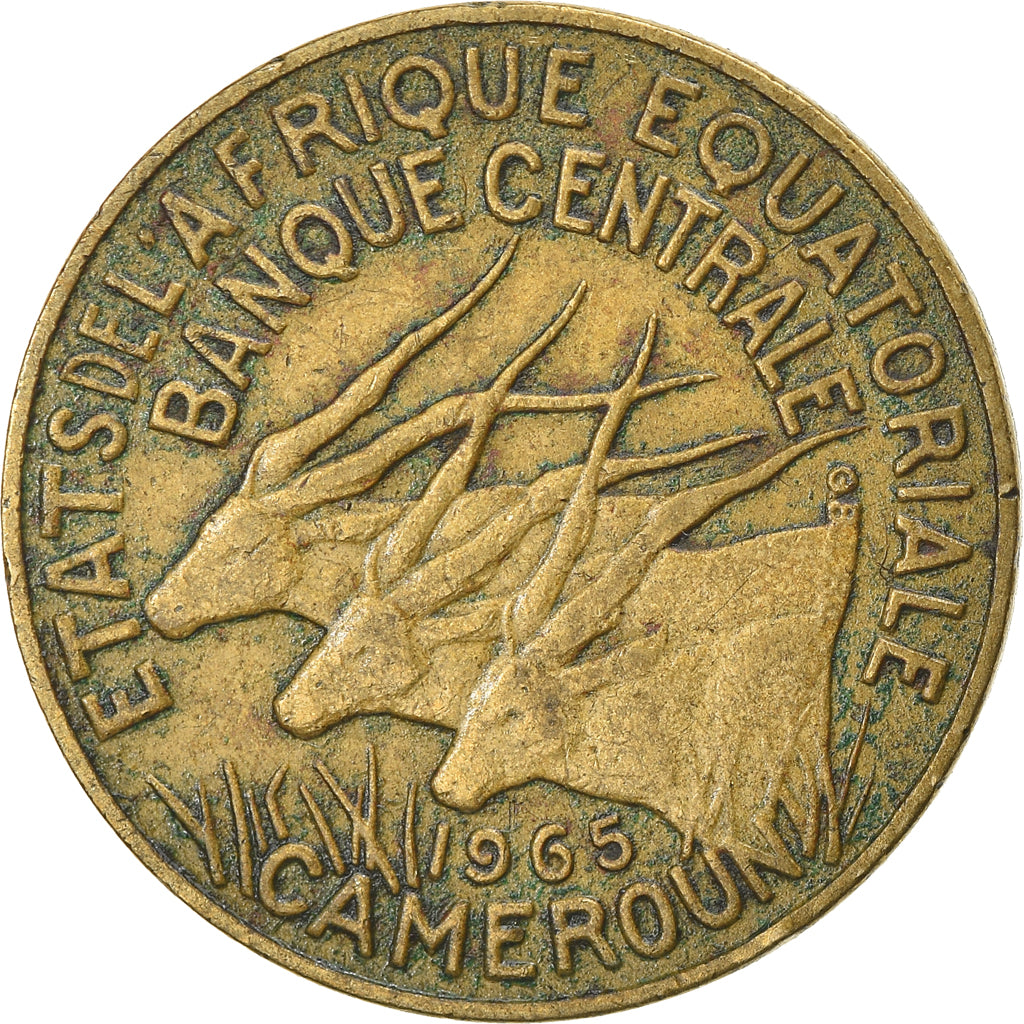 Coin, EQUATORIAL AFRICAN STATES, 5 Francs, 1965, Paris, VF(30-35)