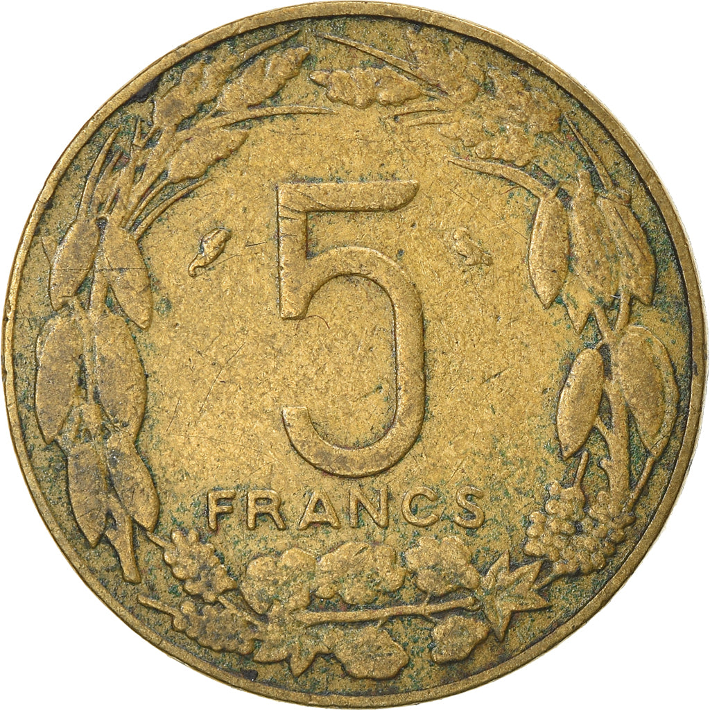 Coin, EQUATORIAL AFRICAN STATES, 5 Francs, 1965, Paris, VF(30-35)