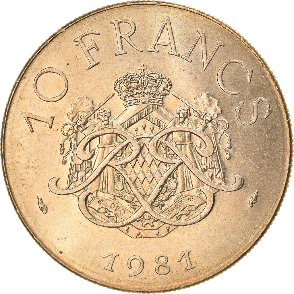 Moneta, Monaco, Rainier III, 10 Francs, 1981, Paris, BB, Rame-nichel-alluminio